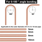 AT21-5/6/8/10Mm Combination 4-In-1 Tube Bender Pipe Bending Tool Tubing Bender Brake Fuel Line Curving Pliers Tube Bender Pipe Bending Tool by DSERS