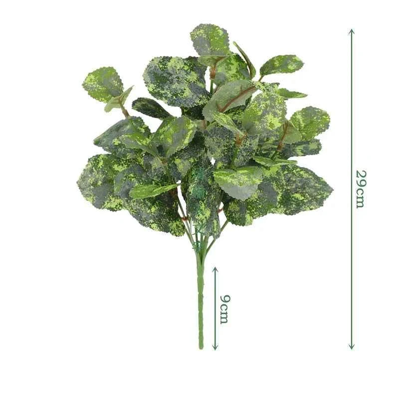 Artificial Plants Leaves Silk Tortoiseshell Leaf Dieffenbough Fake Small Fairy Taro Simulation Green Plant Living Room Decor by DSERS