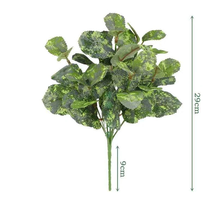 Artificial Plants Leaves Silk Tortoiseshell Leaf Dieffenbough Fake Small Fairy Taro Simulation Green Plant Living Room Decor by DSERS