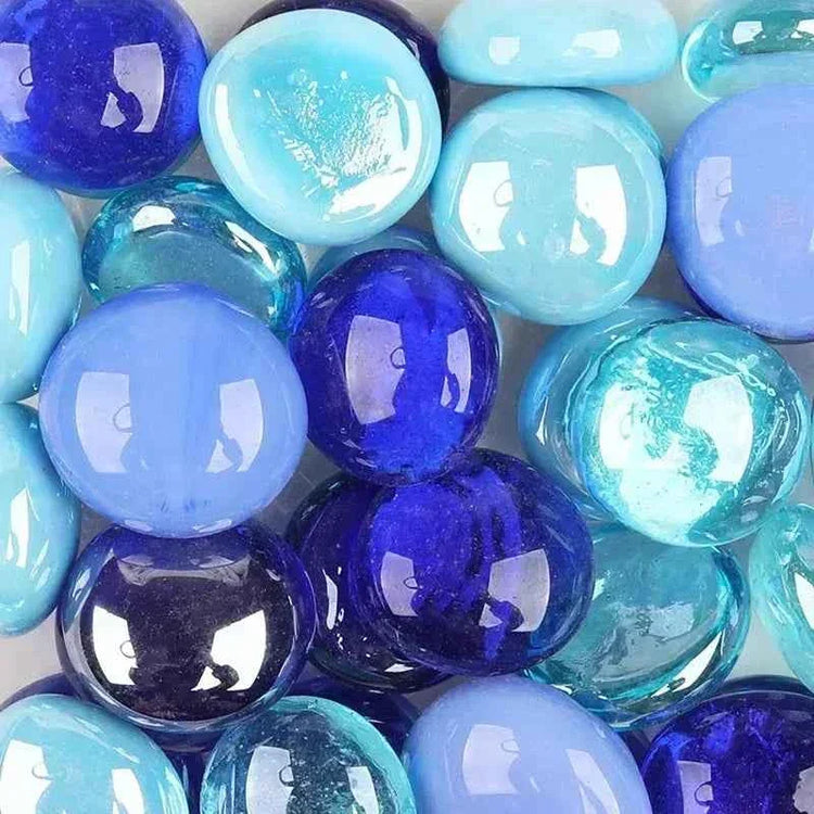 100g/3.52oz(Approx. 18-25pcs) Oblate Bead Glass Mosaic Tiles Colorful Round Mosaic Making Material Multi Diameter DIY Craft Tile by DSERS