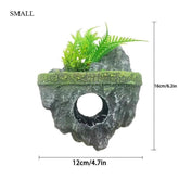 Multi-Use Aquarium Floating Island Décor Rock with Shelter for Fish, Ecological Scenery Rockery for Fish Tank Landscaping Fishtank Decor by DSERS/ https://www.aliexpress.us/item/3256808438306553.html?supplyId=159831080&gatewayAdapt=glo2usa4itemAdapt