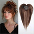 100% Remy Human Hair Toppers with Bangs Light Brown Hairpieces 3D Wispy Human Hair Bangs for Women Thin Hair Real Human Hair Topper Clip In Hair Accessories by Zopi / AliExpress