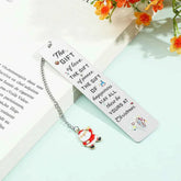 A stainless steel pendant bookmark about Christmas, the warmest Christmas reading gift for loved ones on Christmas Eve. by DSERS