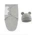 100% Organic Cotton Baby Swaddle Blanket Wrap Hat Set for Infant Adjustable Newborn Swaddle Baby Swaddle for 0-3 Month by DSERS
