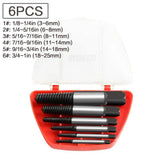 STONEGO 5PCS/6PCS Broken Damaged Screwdriver Extractor Drill Bit Set Carbon Steel Double Side Screw Pull Center Drill Bits Extractor Drill Bit Set by DSERS