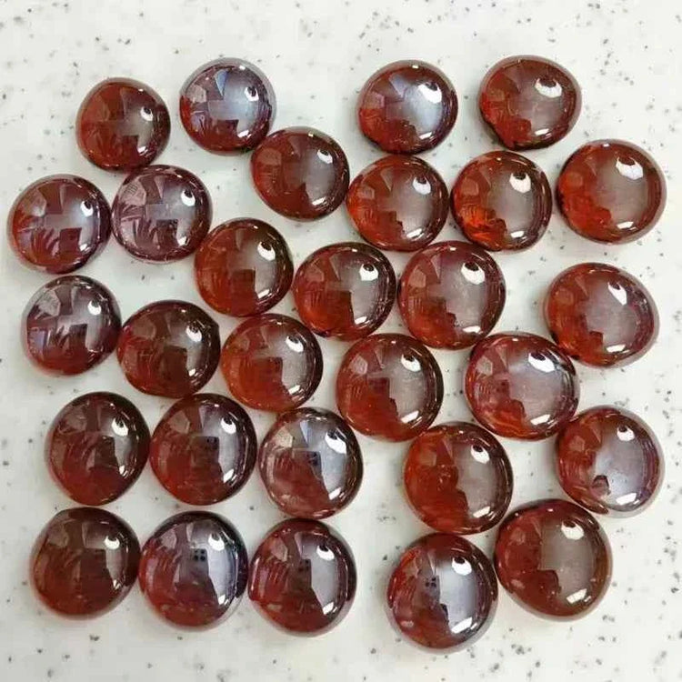 100g/3.52oz(Approx. 18-25pcs) Oblate Bead Glass Mosaic Tiles Colorful Round Mosaic Making Material Multi Diameter DIY Craft Tile by DSERS
