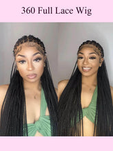 Synthetic Small Square Cornrows Braided Wigs Full Lace Knotless Box Braids Wig For Black Women 36 Inch Locs Goddess Braiding Wig Braided Wigs by DSERS / AliHairs Store