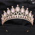 Baroque Blue Green Pink Opal Tiara Crowns Hair Jewelry Rhinestone Diadem Birthday Party Wedding Crystal Bridal Crown Accessories Tiaras by DSERS