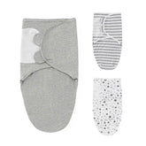 100% Organic Cotton Baby Swaddle Blanket Wrap Hat Set for Infant Adjustable Newborn Swaddle Baby Swaddle for 0-3 Month by DSERS