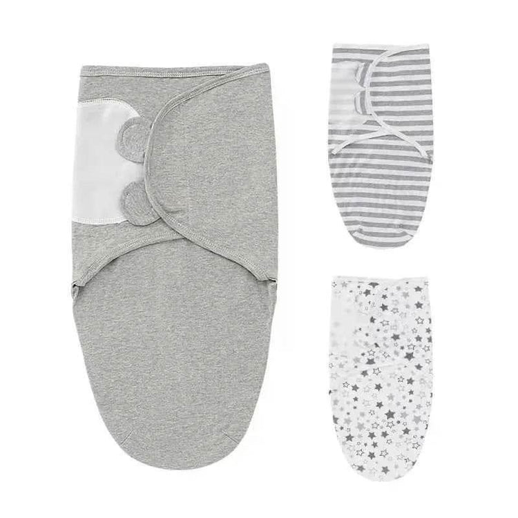 100% Organic Cotton Baby Swaddle Blanket Wrap Hat Set for Infant Adjustable Newborn Swaddle Baby Swaddle for 0-3 Month by DSERS