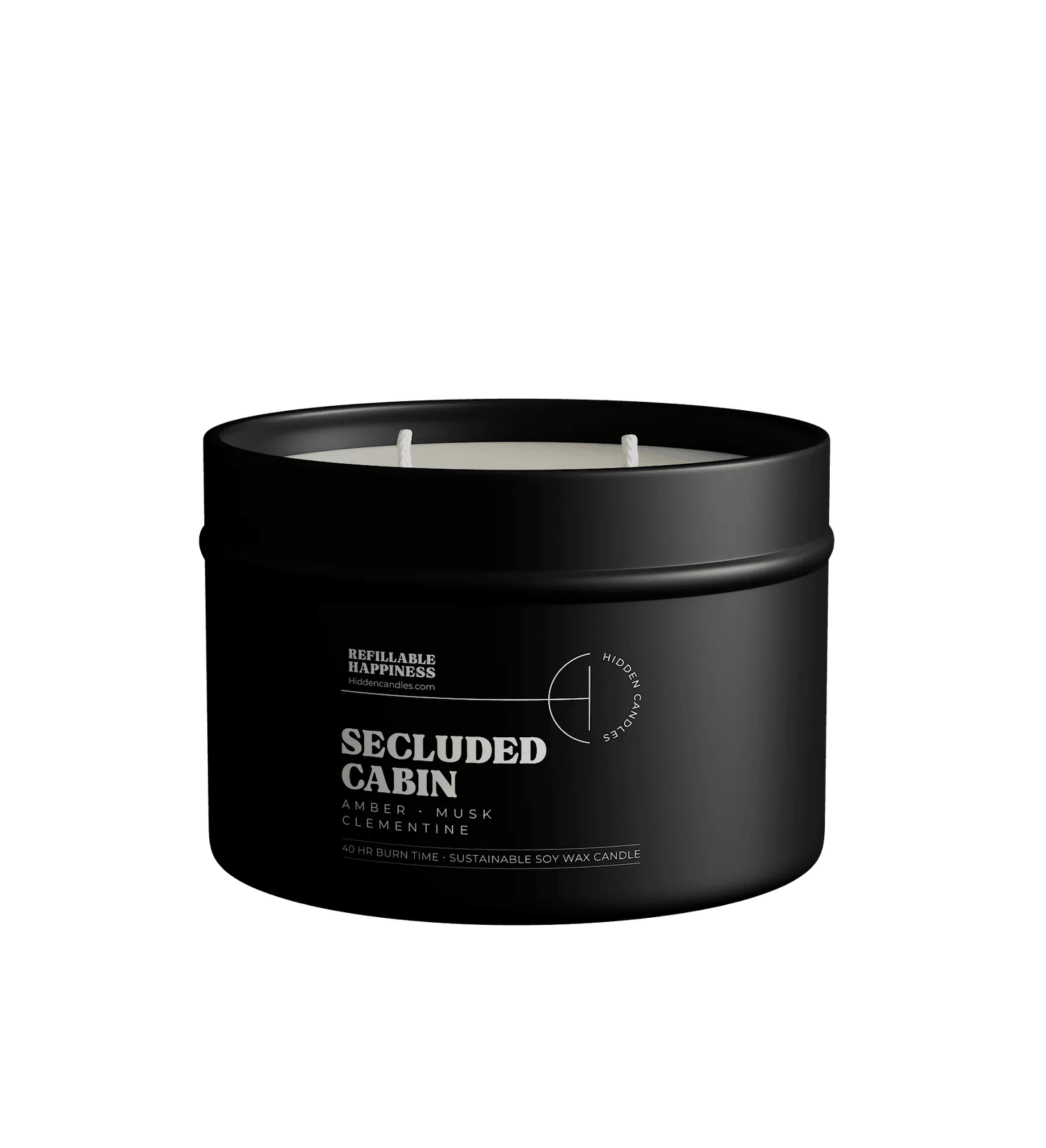 Secluded Cabin Candle Refill Candle Tin by Hidden Candles