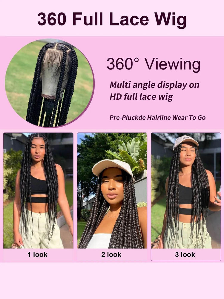 Synthetic Jumbo Cornrow Braided Wig Long 36&