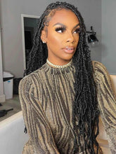 Synthetic Lace Braided Wigs Faux Locs Lace Front Wig for Women Butterfly Locs Braids Wig Long Dreadlocks Free Part 40 Inch Braided Wigs by DSERS / AliHairs Store
