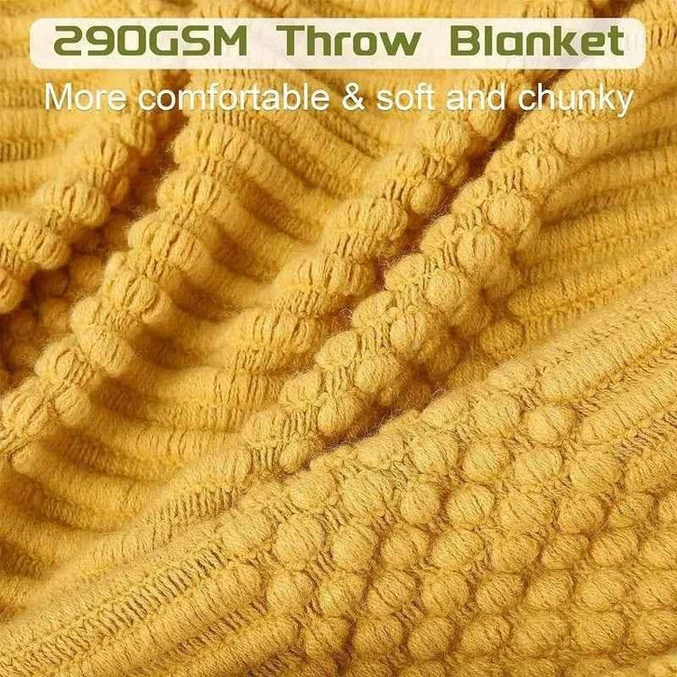 Bohemian Couch Blanket Large Knitted Tassel Throw for Bed Chair Sofa Couch Cover All-Season Blankets Home Decor Soft Comfortable by DSERS