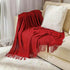 Bohemian Couch Blanket Large Knitted Tassel Throw for Bed Chair Sofa Couch Cover All-Season Blankets Home Decor Soft Comfortable by DSERS