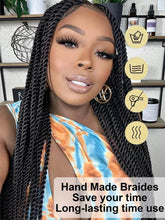 Senegalese Twist Braided Wigs Synthetic Knotless Box Braids Wig For Black Women Full Lace Front Wig Faux Locs Goddess Braids Wig Braided Wigs by DSERS