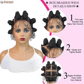 Summer Synthetic Bantu Knots Cornrows Braided Wigs Knotless Large Box Braids Wig Full Lace Wig For Black Women Handmade Twists Braided Wigs by DSERS / AliHairs Store