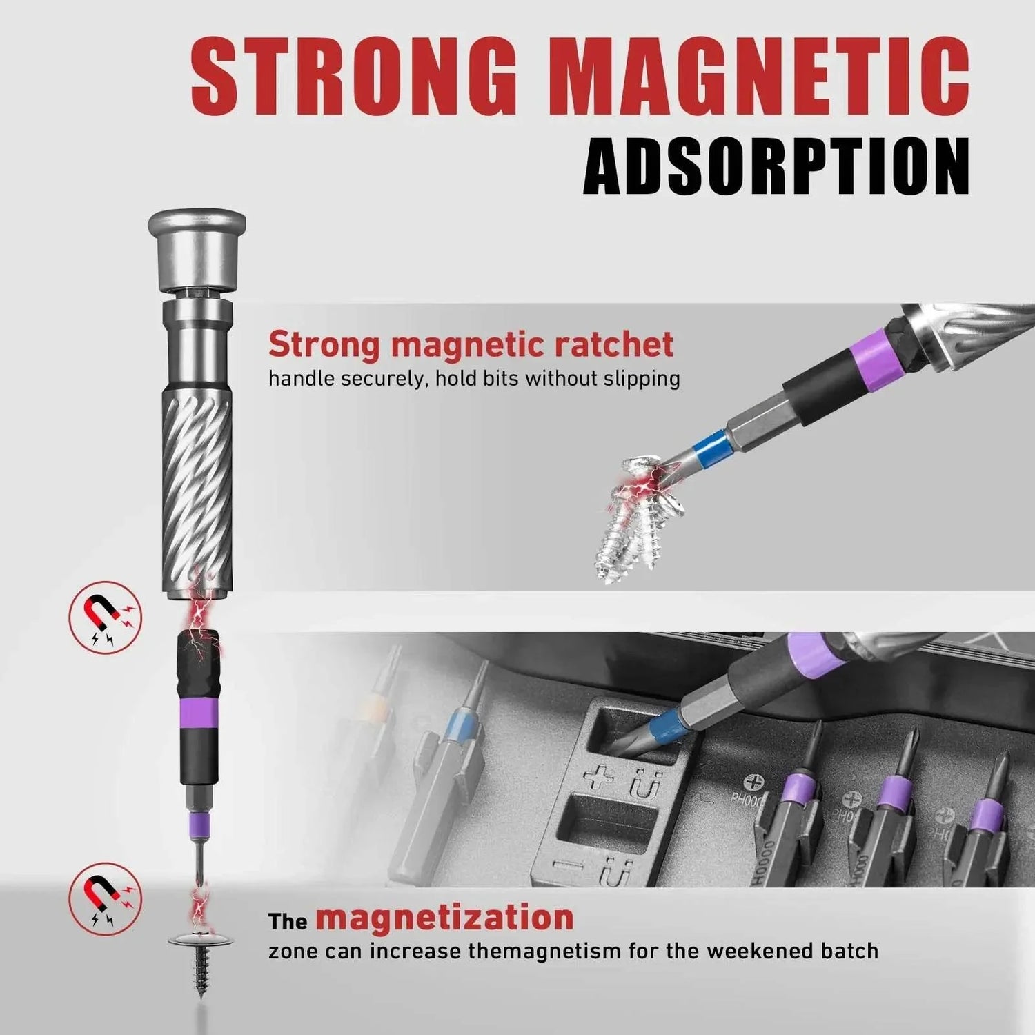 VMAN Precision 66in1 magnetic ratchet screwdriver set Detachable T - handle magneticizer Fix furniture, electronics & glasses Ratchet Screwdriver by DSERS