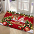 VIKAMA Red Flannel Christmas Santa Claus Entryway Rug Welcome Floor Mat Entrance Carpet Christmas Ornament Living Room Rugs by DSERS