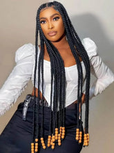 Tribal Synthetic Cornrow Braided Wigs Full Lace Wig 36Inches Knotless Jumbo Knotless Box Braids Wig Square Part For Black Women Braided Wigs by DSERS / AliHairs Store