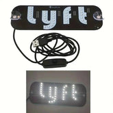 Led Light Signs For LYFT Car Windshield Glow LED Sign Decal Stickers Sign Light Windshield Sticker Cab Indicator Lamp Bright Lights U Led Light Signs For Car by DSERS