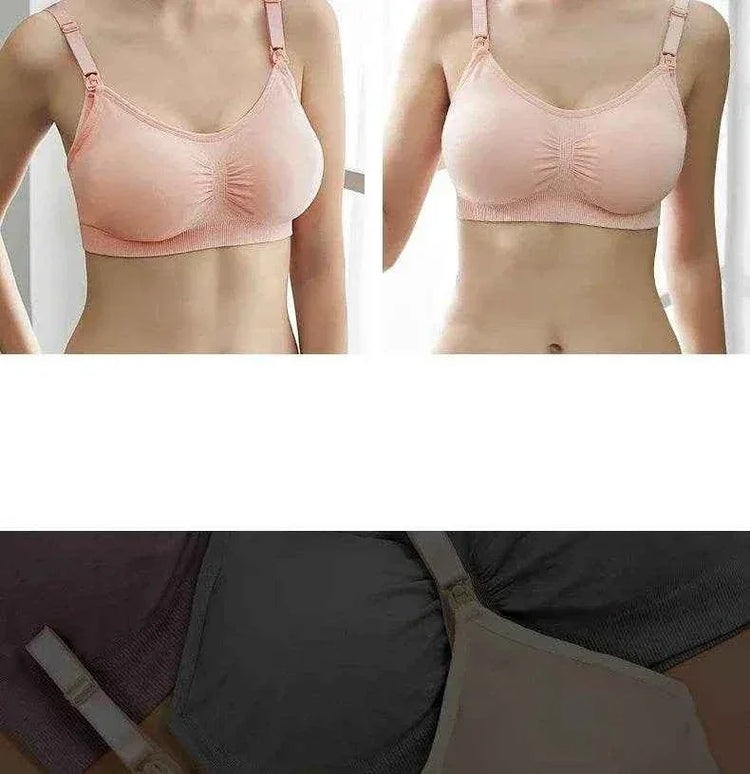 High Quality Plus Size Nursing Bra Breathable Women Breastfeeding Underwear Seamless Maternity Bra Push Up Bra by DSERS