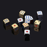5PCS/1Set Creative Metal Dice Golden/Silver Funny Game Dice with Colorful Points Board Game Acessorios 13mm by DSERS