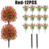 Fake Flowers Outdoor UV Resistant Faux Plants For Outside Yard Wedding Indoor Home Kitchen Farmhouse Decor Artificial Plants by DSERS