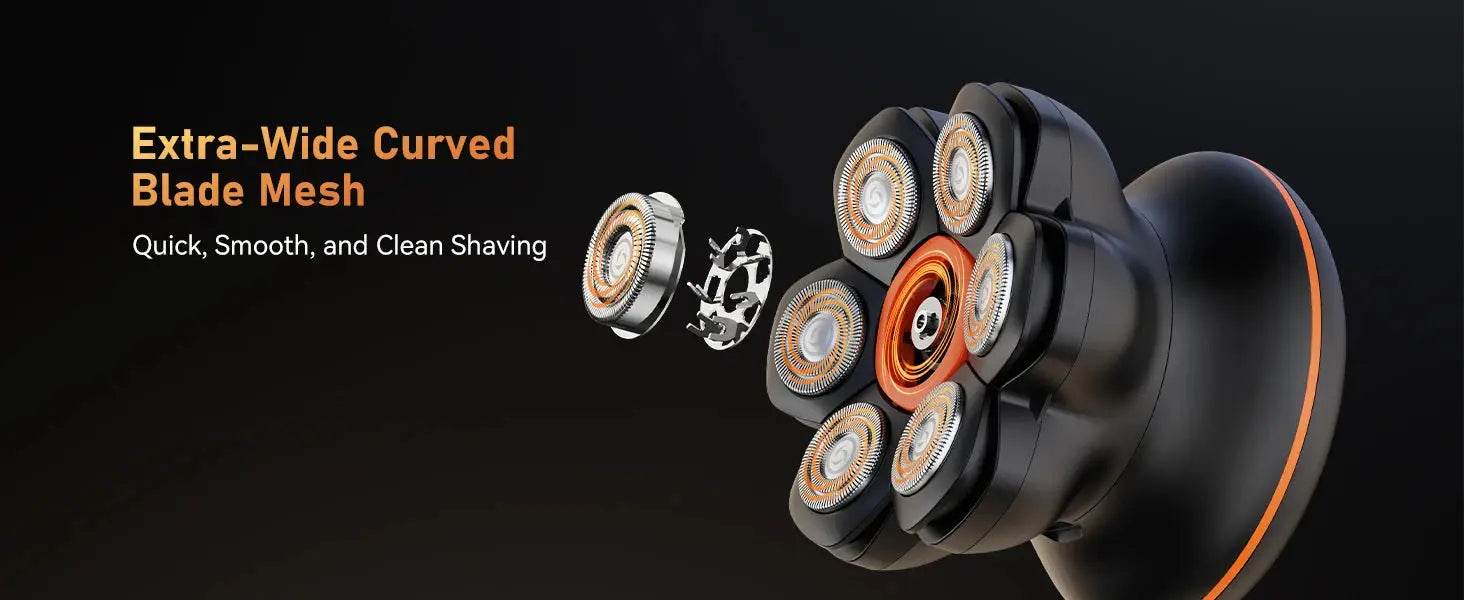 MAXGROOM 7D Head Shaver for Bald Men IXP6 Waterproof USB Rechargeable Electric Hair Trimmer Beard Floating Blade Magnetic Razor Head Shaver for Bald Men by DSERS