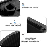 Hot Sell Adjustable Two-Jaws Oil Filter Wrench Filter 60-80mm Filter Wrenches Remover Steel Fuel Cast Two-Claw Disassembly Tools by GiFiFY