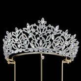 Luxury Blue Crystal Wedding Crown Bridal Headwear Brithday Party Rhinestone Diadem Headband Handwork Headpiece for Women Tiaras Tiaras by DSERS