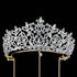 Luxury Blue Crystal Wedding Crown Bridal Headwear Brithday Party Rhinestone Diadem Headband Handwork Headpiece for Women Tiaras Tiaras by DSERS