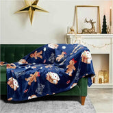 Christmas Blanket Soft, Decorative Blankets for Bed Cozy Throws for Sofa, Soft Plush Throw Embroidered Home Sweet Home by DSERS