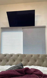 SmartMatters Electric Shangrila Blinds Smart Zigbee Blackout Zebra Shades for Windows and Doors Wifi Tuya Alexa Google Assistant Smart Shade by DS