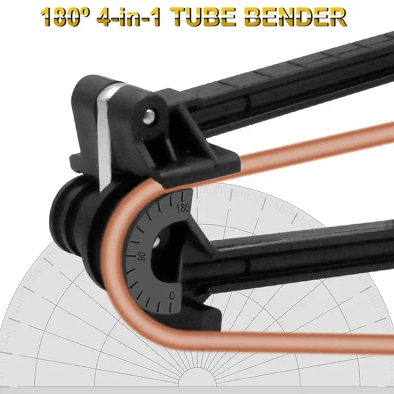 AT21-5/6/8/10Mm Combination 4-In-1 Tube Bender Pipe Bending Tool Tubing Bender Brake Fuel Line Curving Pliers Tube Bender Pipe Bending Tool by DSERS