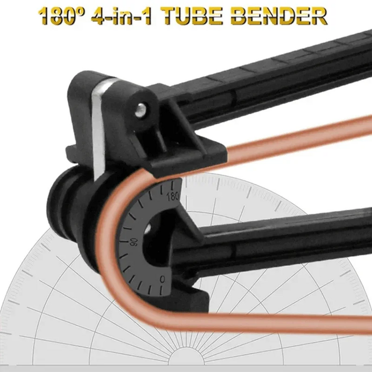 AT21-5/6/8/10Mm Combination 4-In-1 Tube Bender Pipe Bending Tool Tubing Bender Brake Fuel Line Curving Pliers Tube Bender Pipe Bending Tool by DSERS