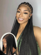 Knotless Box Braids Wig Long 36Inch Cornrow Braided Wigs Synthetic Full Lace Front Wig For Black Women Goddess Braiding Hair Wig Braided Wigs by DSERS / AliHairs Store