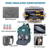 3 In 1 Diaper Bag Backpack Foldable Baby Bed Waterproof Travel Bag with USB Charge Diaper Bag Backpack with Changing Bed 3 types Diaper Bag Backpack by DS
