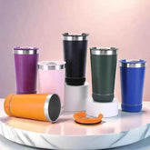 16oz smart bluetooth speaker car portable car cup creative bottle opener stainless steel thermos cup bluetooth speaker car portable by DS