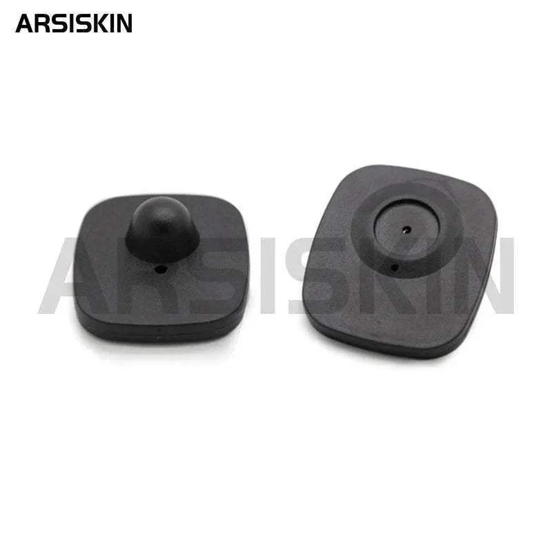 100pcs Anti Theft Tags Rf 8.2Mhz Mini Square EAS Retail Security Clothes Hard Tags for Garment Shop Supermarket with Pins Unlock by DSERS