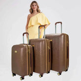 Snakeskin 3 Piece Expandable Classy Luggage Set Luggage Sets by Travellty