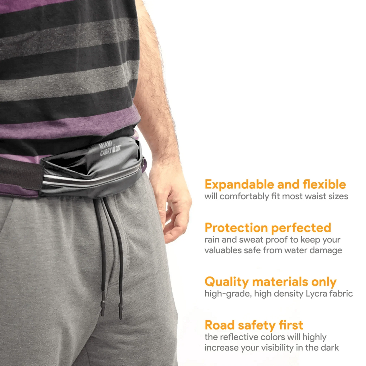 Water-Resistant Workout Belt Bag Belt Bags by Travellty