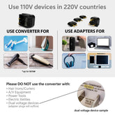Step-down Travel Voltage Converter and Adapter Kit with Pouch Power Adapters by Travellty