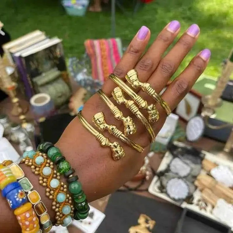 Nefertiti Adjustable Couple Bangles - HipHop Style Jewelry & Accessories by Zopi / AliExpress