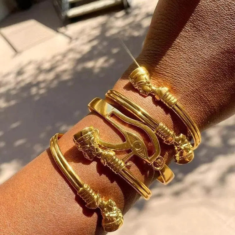 Nefertiti Adjustable Couple Bangles - HipHop Style Jewelry & Accessories by Zopi / AliExpress