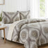 DaDa Bedding Rustic Grey Mosaic Distressed Medallion Reversible Quilted Bedspread Set (SD16299) Bedspreads by DaDalogy Bedding Collection