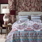 DaDa Bedding Bohemian Summertime White Blue Floral Paisley Bedspread Set (KSX-003) Bedspreads by DaDalogy Bedding Collection
