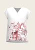 The Horse Fair in Rose Loose Fitting V Neck Shirt ESPOIR RIDER APPAREL by Espoir Equestrian