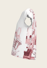 The Horse Fair in Rose Loose Fitting V Neck Shirt ESPOIR RIDER APPAREL by Espoir Equestrian
