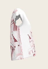 The Horse Fair in Rose Loose Fitting V Neck Shirt ESPOIR RIDER APPAREL by Espoir Equestrian